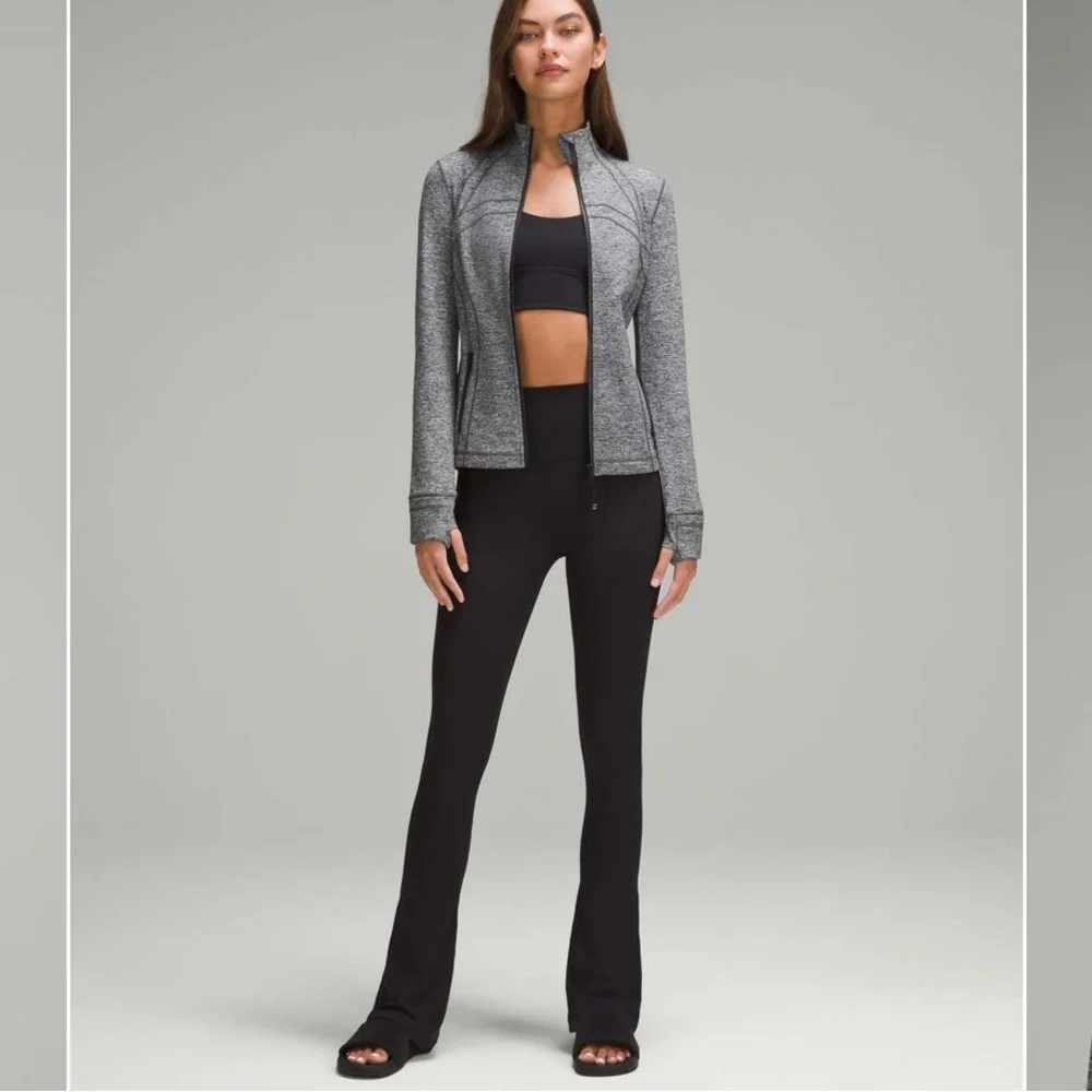 lululemon athletica Heathered Gray Full-Zip Training Jacket Size 8 Great cond